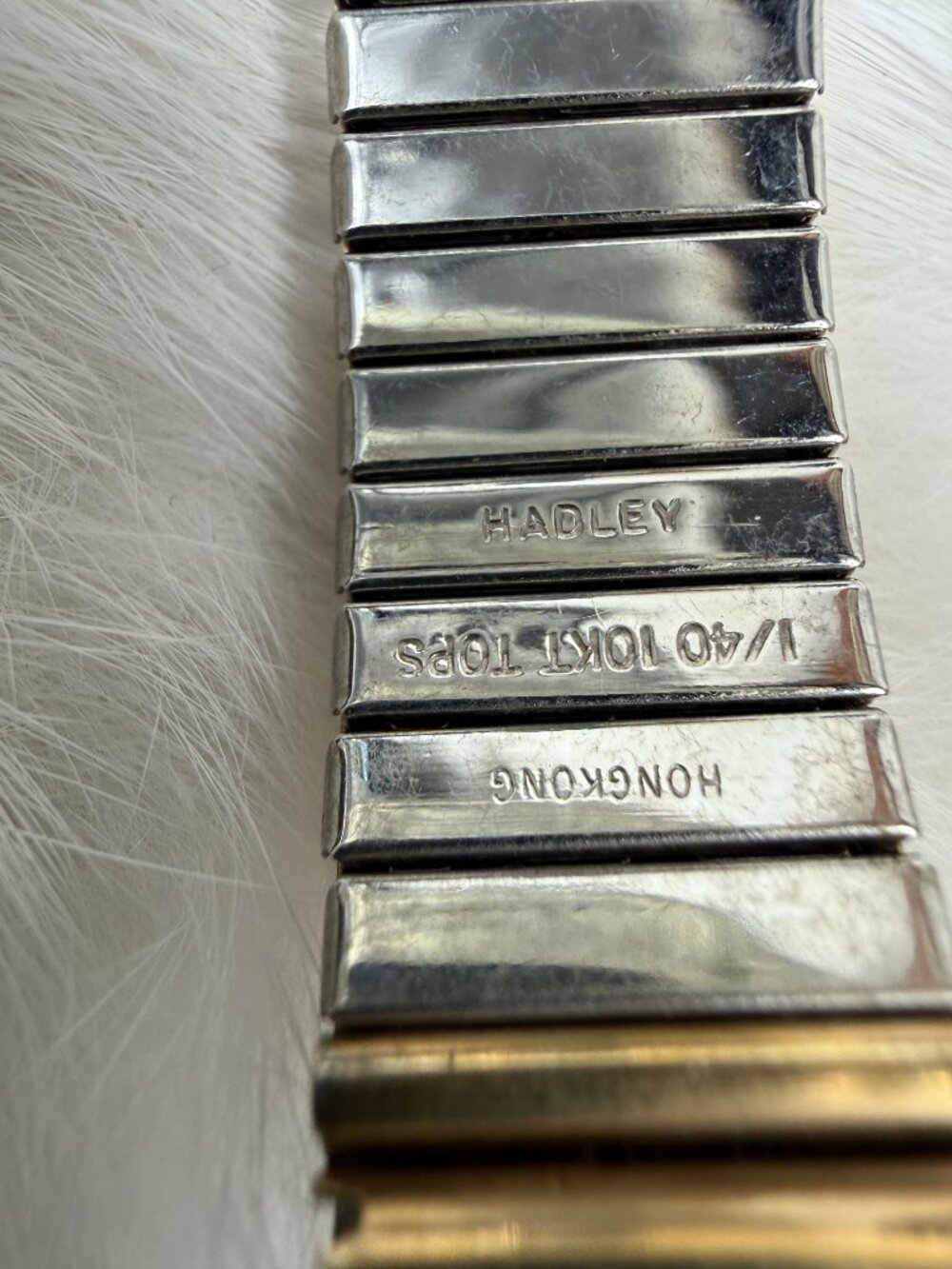 Vintage Hadley Hong Kong 1/40 10KT Tops Watch Band 5.75" X .75" - Picture 5 of 7